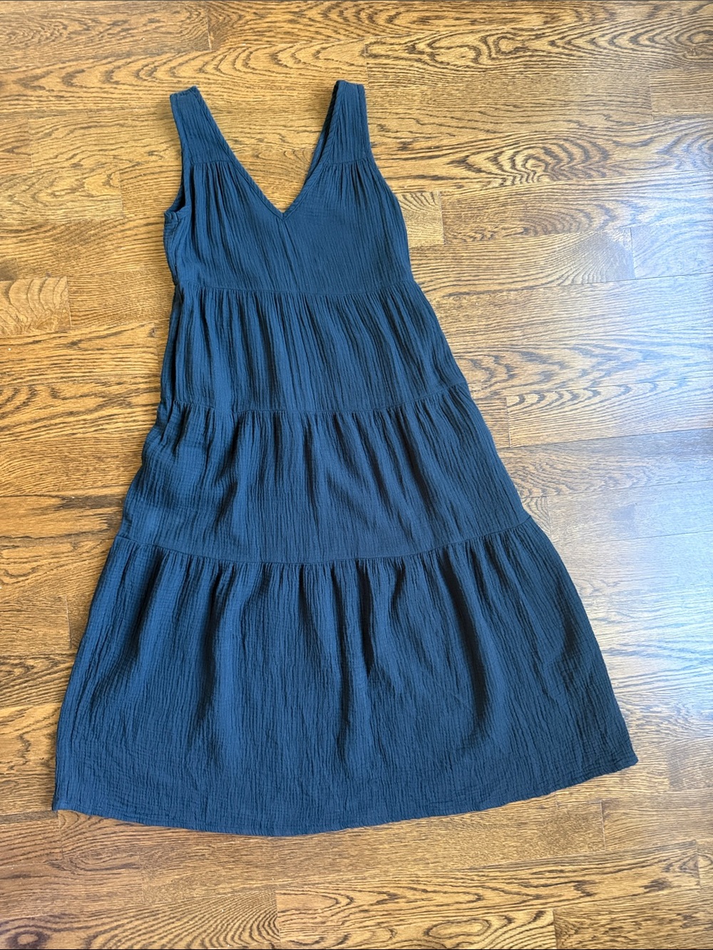Black Marine Layer Cotton Gauze Midi Sun Dress